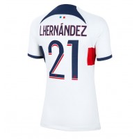 Fotbalové Dres Paris Saint-Germain Lucas Hernandez #21 Dámské Venkovní 2023-24 Krátký Rukáv